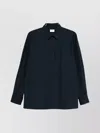 Saint Laurent Long Sleeve Cotton Shirt Featuring Collar In Blue