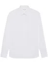 Saint Laurent Long-sleeve Cotton Shirt In White