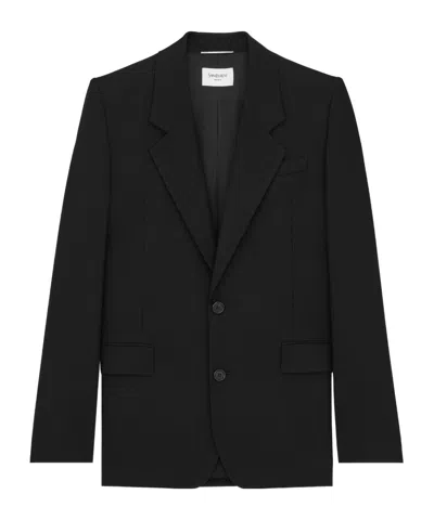 SAINT LAURENT PEAK-LAPEL SINGLE-BREASTED BLAZER