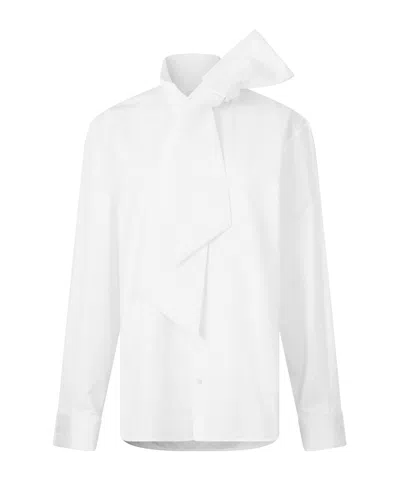 Saint Laurent Long Sleeve Plain Shirt In White