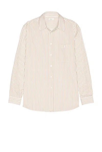 Saint Laurent Long Sleeve Shirt In Brown