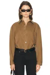 Saint Laurent Long Sleeve Shirt In Brown
