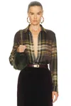 Saint Laurent Long Sleeve Shirt In Brown