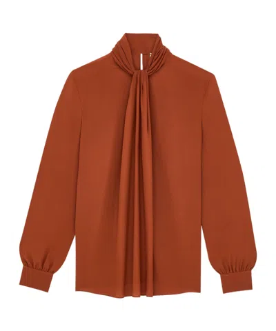 Saint Laurent Long Sleeve Shirt In Orange