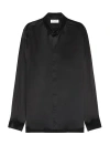 Saint Laurent Long Sleeve Shirt In Noir