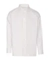 Saint Laurent Button-down Collar Long Sleeve Cuffed Shirt In White