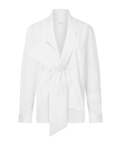 Saint Laurent Long Sleeve Shirt In White