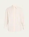 Saint Laurent Long-sleeve Stripe Button-down Blouse