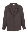 Saint Laurent Long-sleeved Button-down Pajamas Shirt In Black