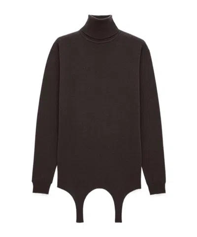 SAINT LAURENT SAINT LAURENT TURTLENECK GARTER JUMPER