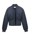 Saint Laurent Padded Bomber Jacket In Black