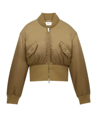 Saint Laurent Long-sleeved Casual Jacket In Green