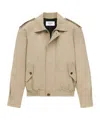 Saint Laurent Nubuck Bomber Jacket In Nude