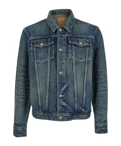 SAINT LAURENT SAINT LAURENT BUTTONED LONG-SLEEVED DENIM JACKET