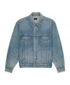Saint Laurent Denim Jacket Collared Design Front Pockets In Blue