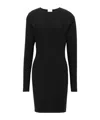 Saint Laurent Wool-blend Minidress In Black