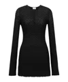 Saint Laurent Long-sleeved Dress In Black