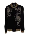 Saint Laurent Long-sleeved Pilot Baseball Casual Jacket In Black