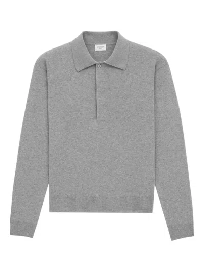 Saint Laurent Long-sleeved Polo Shirt