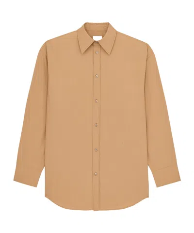 Saint Laurent Long-sleeved Shirt In Brown