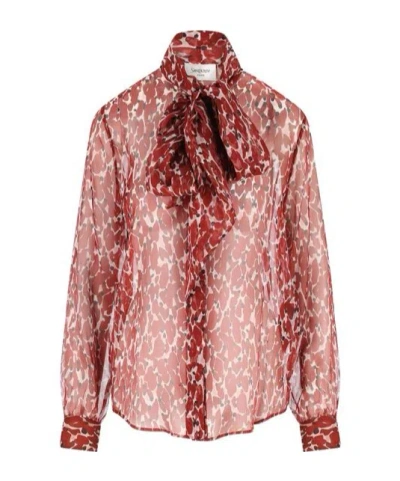 Saint Laurent Long-sleeved Shirt In Multi