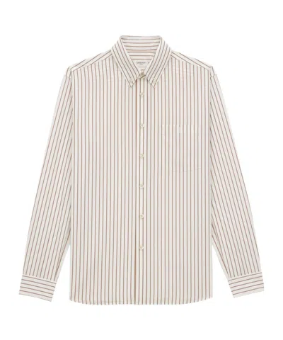 Saint Laurent Embroidered Poplin Shirt In Pattern
