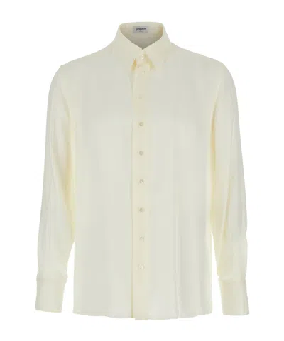 Saint Laurent Long-sleeved Shirt In White