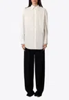 Saint Laurent Long-sleeved Shirt With Embroidered-monogram