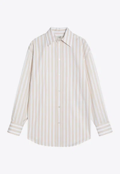 Saint Laurent Long-sleeved Stripe Shirt