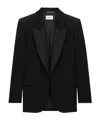 Saint Laurent Long-sleeved Suit Coat In Black