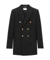 Saint Laurent Long-sleeved Suit Jacket In Black