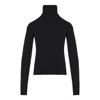 Saint Laurent Long-sleeved Sweater In Black