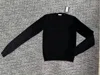 Saint Laurent Long-sleeved Sweater In Black