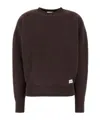 Saint Laurent Chocolate Cotton Oversize Sweatshirt In Chocolate-colored