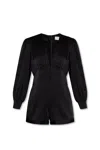 Saint Laurent Long Sleeved Vneck Jumpsuit In Black