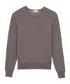 Saint Laurent Long-sleeved Wool Sweater In Gray