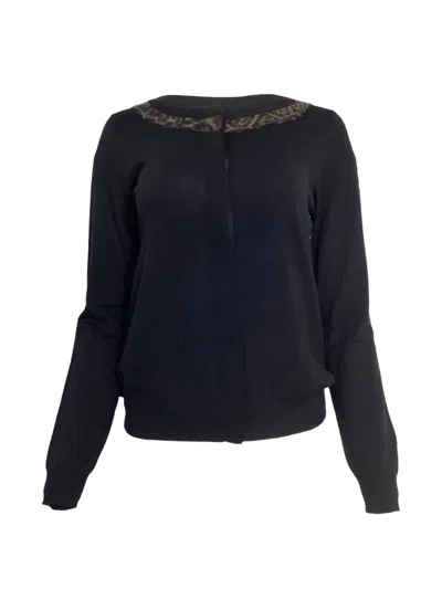 Pre-owned Saint Laurent Long-sleeves Cardigan In Black