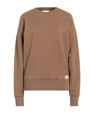 Saint Laurent Long Sleeves Sweatshirt In Brown