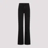 Saint Laurent Mid Rise Straight Jeans Women In Plain Carbon Black