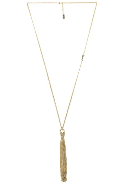 Saint Laurent Long Tassel Necklace In Dore