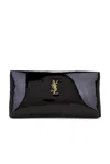 Saint Laurent Long Zipped Pouch In Noir