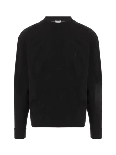 Saint Laurent T Shirt Manches Long In Black