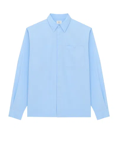 Saint Laurent Long-sleeved Shirt In Blue