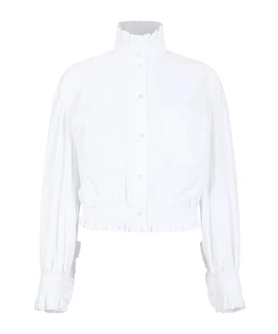 Saint Laurent Long-sleeved Shirt In White