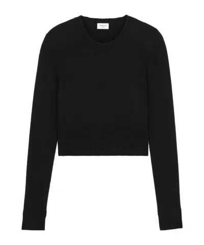 Saint Laurent Long-sleeved Sweater In Multi