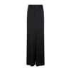 Saint Laurent Women's Satin Wide-leg Pant In Black