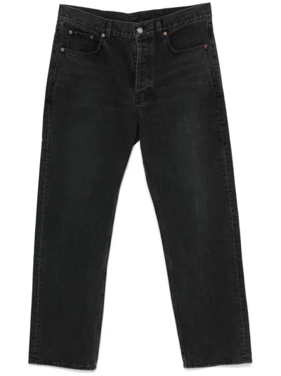 Saint Laurent Loose Straight Jeans In Black
