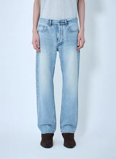 Saint Laurent Loose Straight Mid-rise Jeans In Multi