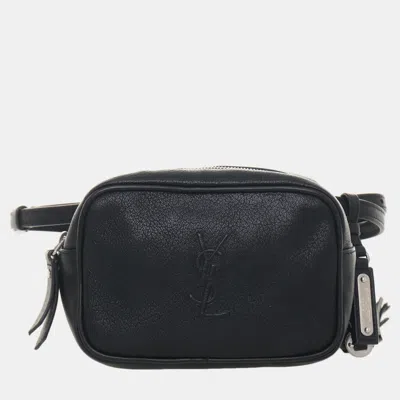 Pre-owned Saint Laurent Lou Belt Bag In Black