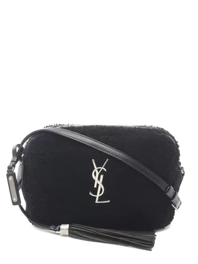 Pre-owned Saint Laurent Lou Camera Bag In Black